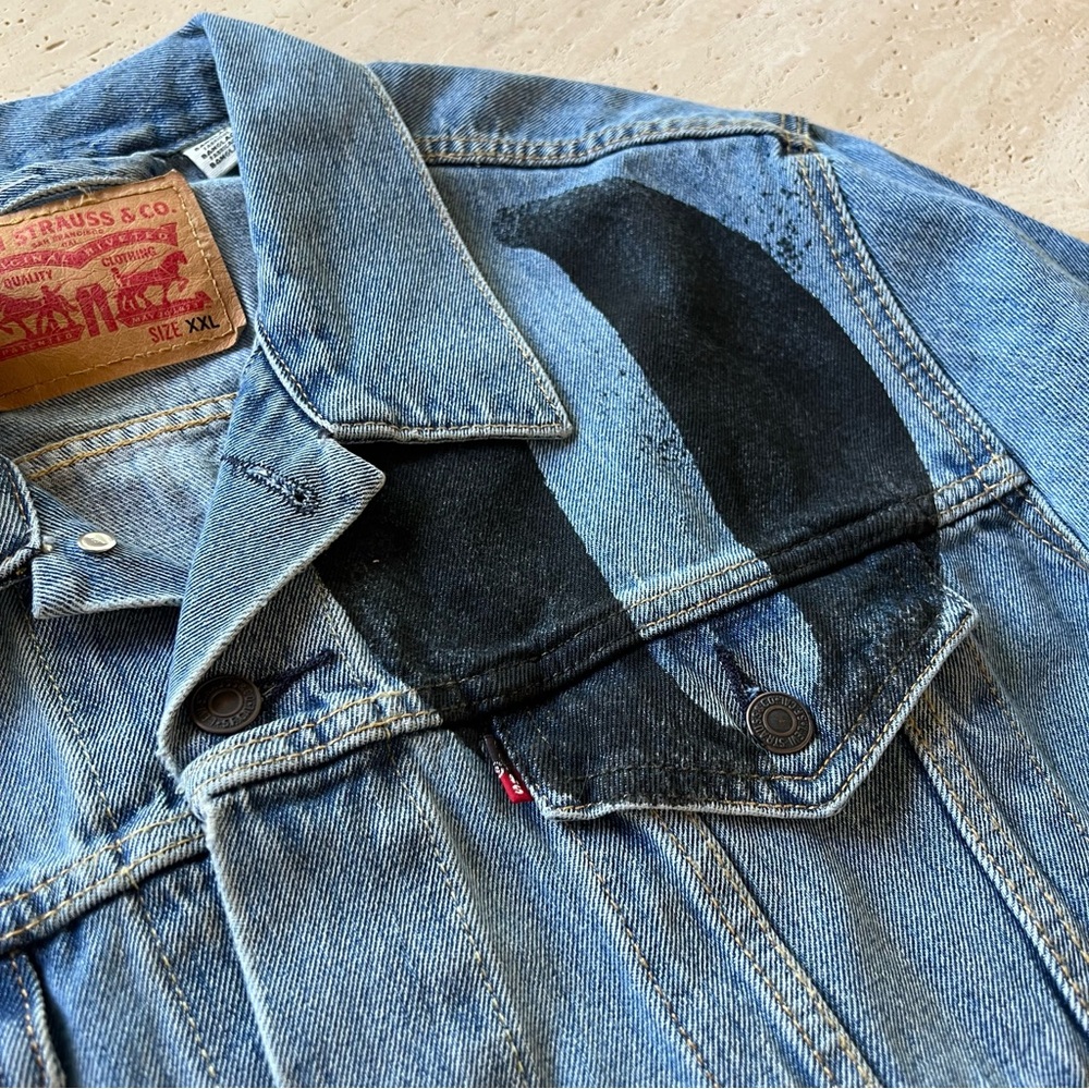 NWT LEVI'S Denim Trucker Jacket Vintage Fit VOTE Sz XXL - Picture 6 of 6